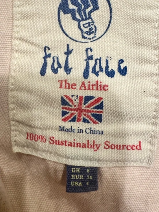 Fat Face Olive, Pink & White Striped Half-Zip Pullover - Picture 5 of 5